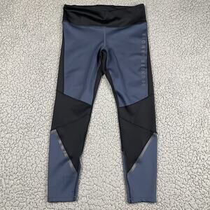 Under Armour Cold Gear Compression Running Leggings Women's Large Gray Black